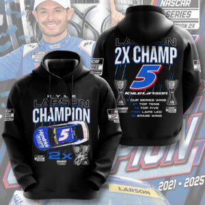 Kyle Larson 2025 NASCAR Cup Series Champion Unisex Performace Hoodie KLCHAMP1045