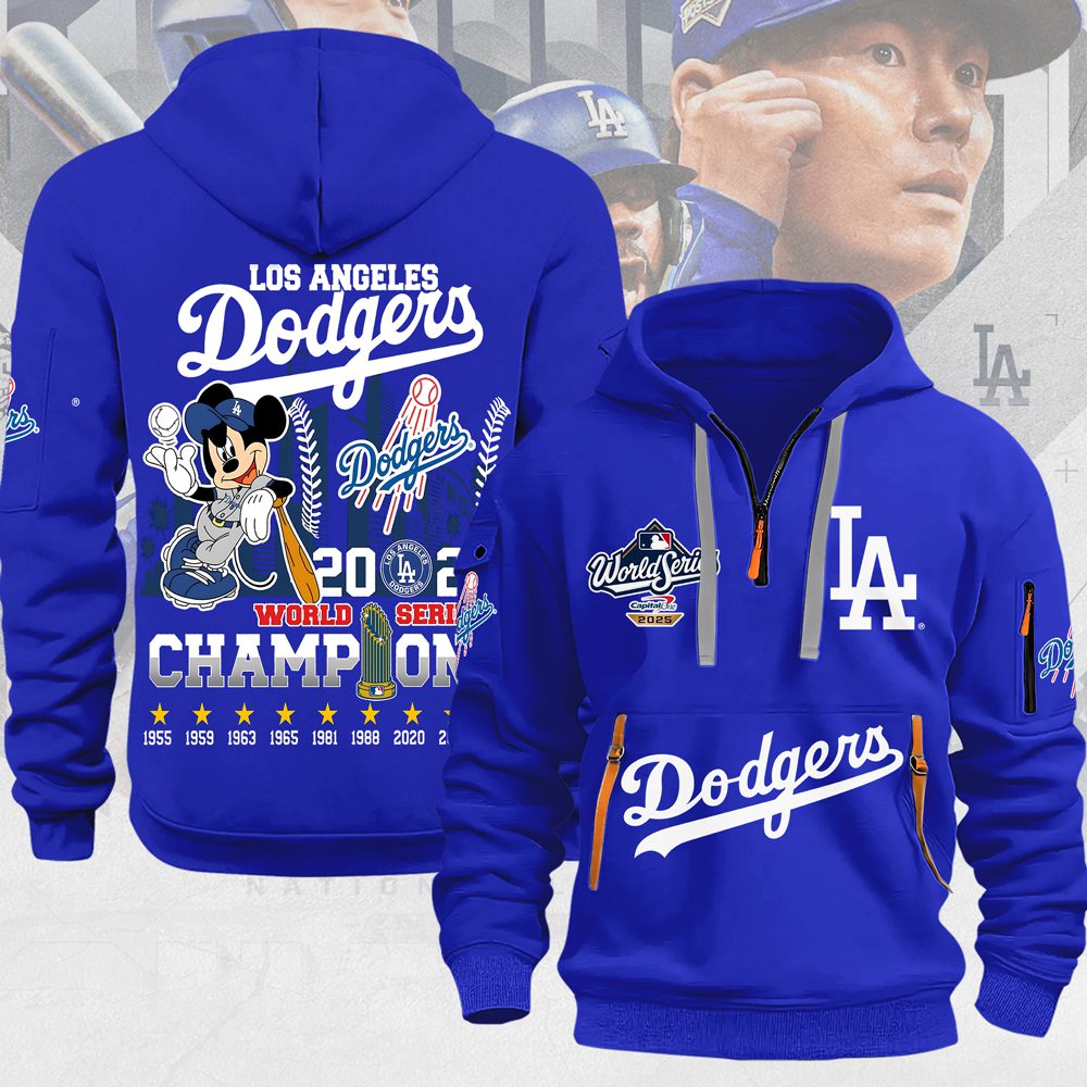 Los-Angeles-Dodgers-2025-World-Series-Champions-2D-Quarter-Zip-Hoodie-CHAMP1074-1