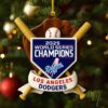 Los Angeles Dodgers 2025 World Series Champions Custom Shape 2-sided Acrylic Ornament CHAMP1043