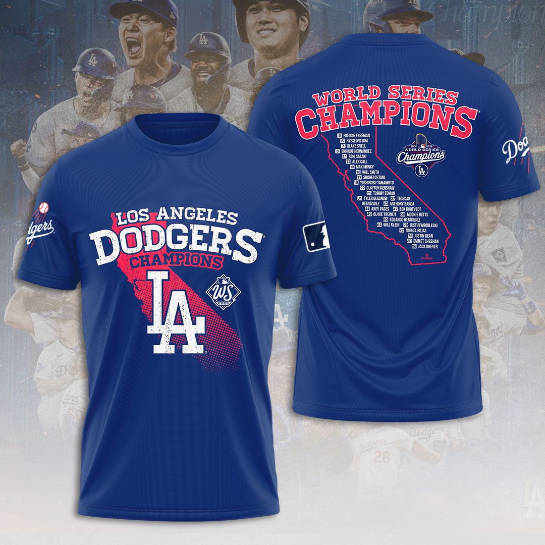 Los-Angeles-Dodgers-2025-World-Series-Champions-Unisex-Performance-T-Shirt-CHAMP1098 Los Angeles Dodgers 2025 World Series Champions Unisex Performance T-Shirt CHAMP1098