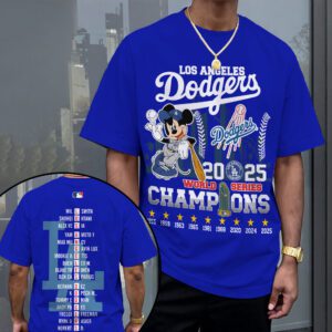 Los Angeles Dodgers 2025 World Series Champions Unisex Performance T-Shirt CHAMP1101