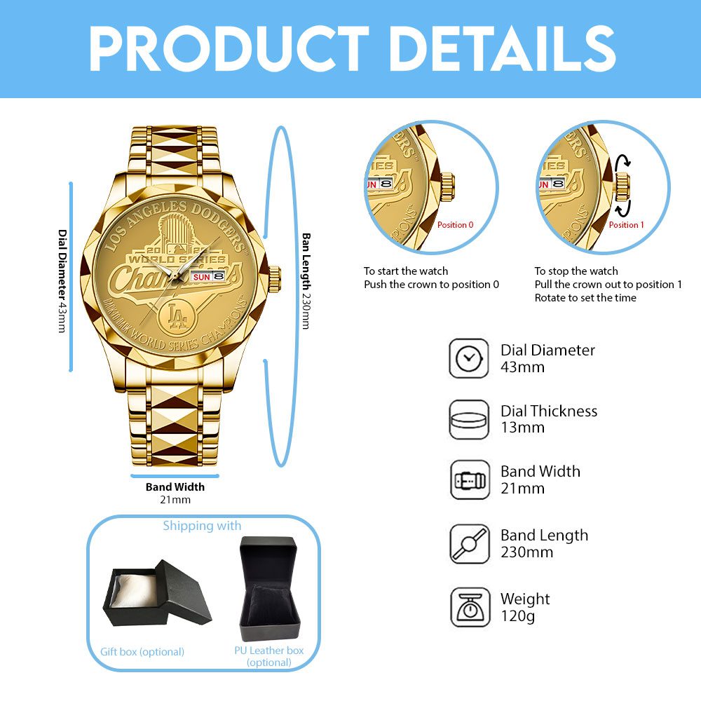 Los-Angeles-Dodgers-World-Series-2025-Alloy-Luxury-Quartz-Watch-CHAMP1001-2