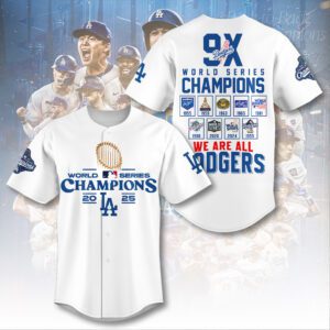 Los Angeles Dodgers World Series 2025 Baseball Jersey CHAMP1015