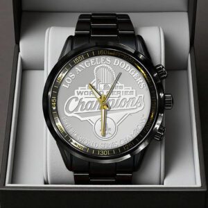 Los Angeles Dodgers World Series 2025 Black Stainless Steel Watch CHAMP1077