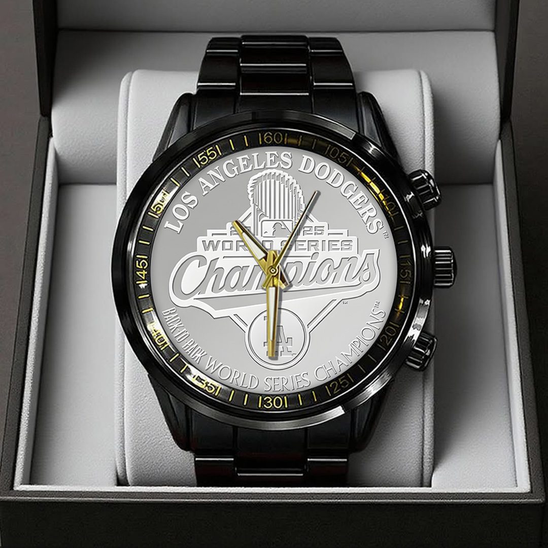 Los Angeles Dodgers World Series 2025 Black Stainless Steel Watch CHAMP1077 Los Angeles Dodgers World Series 2025 Black Stainless Steel Watch CHAMP1077