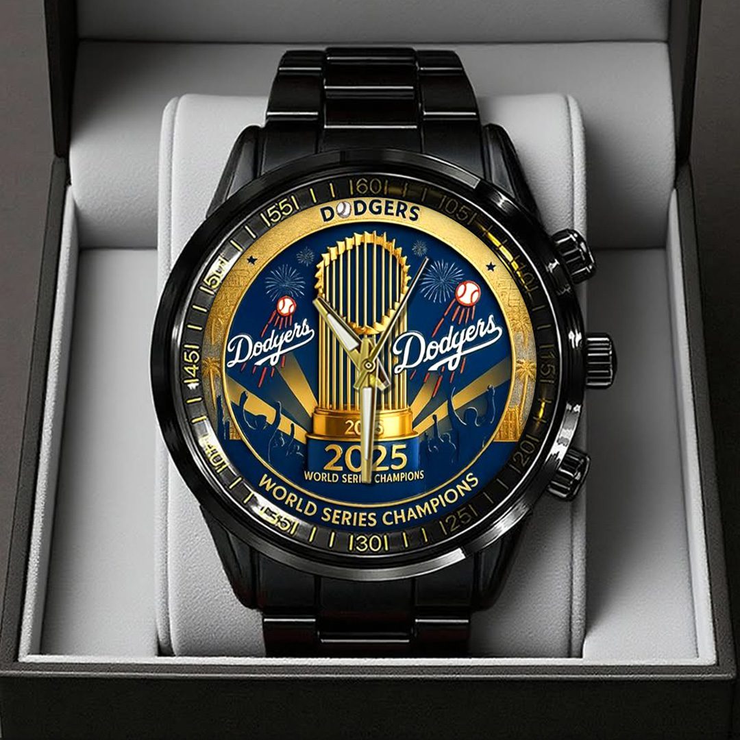 Los Angeles Dodgers World Series 2025 Black Stainless Steel Watch CHAMP1081 Los Angeles Dodgers World Series 2025 Black Stainless Steel Watch CHAMP1081