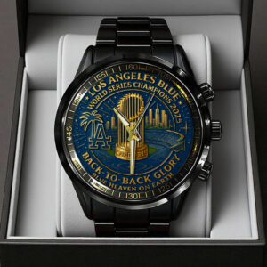 Los Angeles Dodgers World Series 2025 Black Stainless Steel Watch CHAMP1082