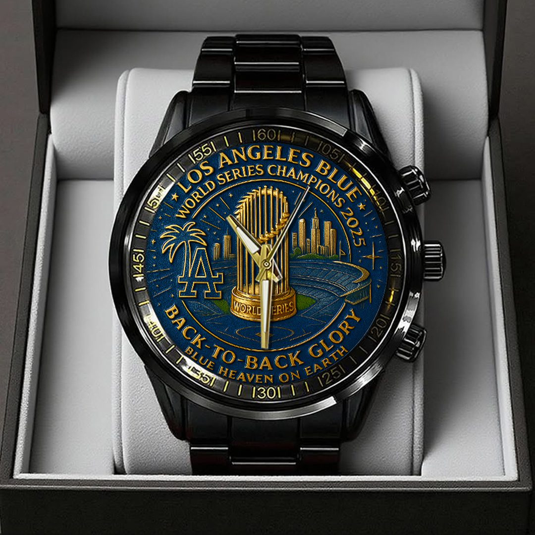 Los Angeles Dodgers World Series 2025 Black Stainless Steel Watch CHAMP1082 Los Angeles Dodgers World Series 2025 Black Stainless Steel Watch CHAMP1082