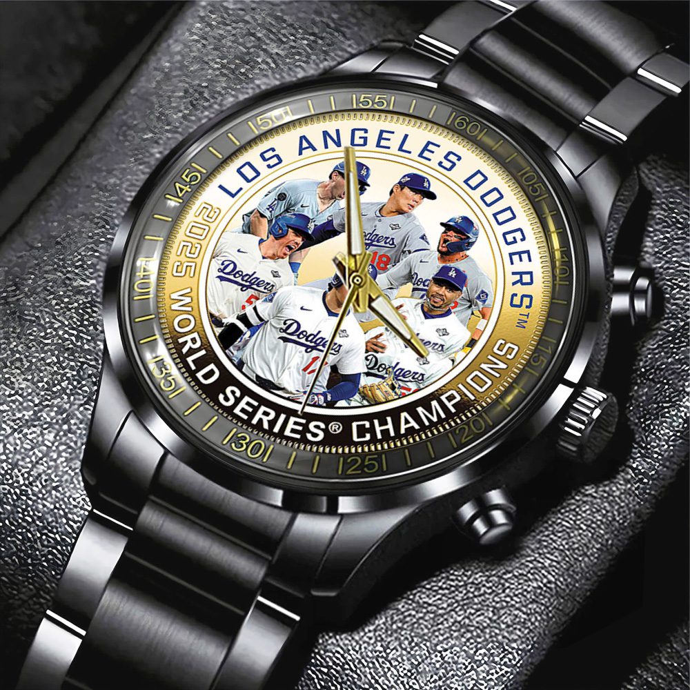 Los-Angeles-Dodgers-World-Series-2025-Black-Stainless-Steel-Watch-GIFT1025-1