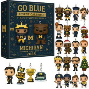 Michigan Wolverines Advent Calendar Acrylic Hanging Decor Box 2025