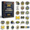 Michigan Wolverines Advent Calendar Acrylic Hanging Decor Box 2025 - Christmas Gift