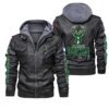 Milwaukee Bucks Black Brown Leather Jacket LIZ195