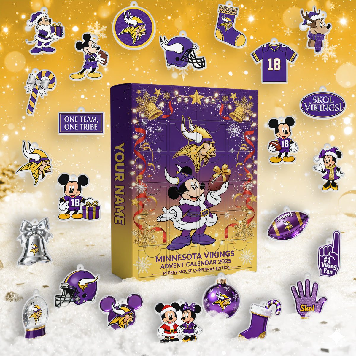Minnesota-Vikings-Advent-Calendar-Acrylic-Hanging-Decor-Box-Gift-For-Fan Minnesota Vikings Advent Calendar Acrylic Hanging Decor Box - Gift For Fan