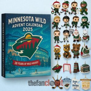 Minnesota Wild 28 Years Of Wild Hockey Advent Calendar Acrylic Hanging Decor Box