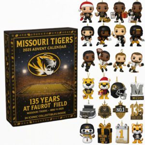 Missouri Tigers 135Th Anniversary Advent Calendar Acrylic Hanging Decor Box 2025