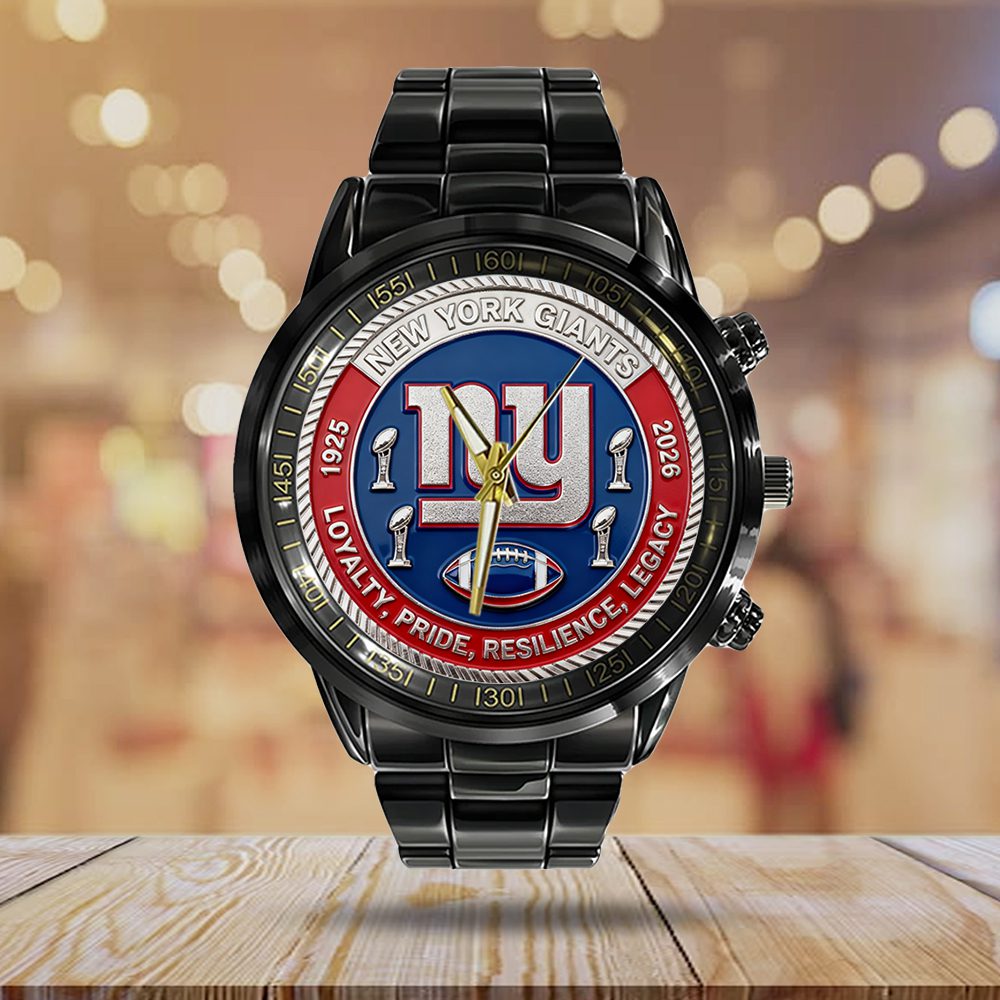 New-York-Giants-101st-Anniversary-Black-Stainless-Steel-Watch-GIFT1003-2