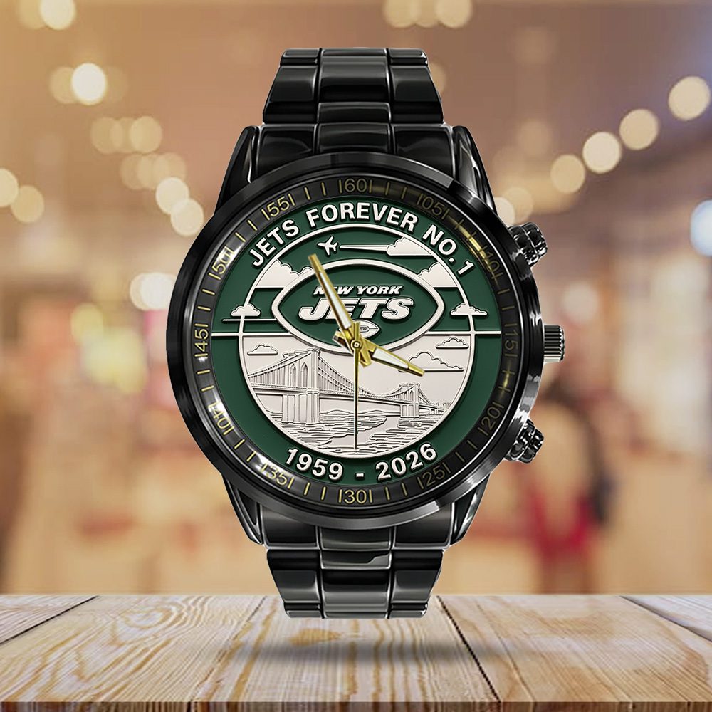 New-York-Jets-67th-Anniversary-Black-Stainless-Steel-Watch-GIFT1009-2