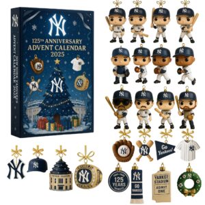 New York Yankees Advent Calendar Acrylic Hanging Decor Box 2025 125Th Anniversary