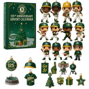 Oakland Athletics Advent Calendar Acrylic Hanging Decor Box 2025 125Th Anniversary