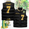 Oregon Ducks Unisex Puffer Vest Sleeveless Down Jacket- Black / Evan Stewart - 7