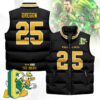 Oregon Ducks Unisex Puffer Vest Sleeveless Down Jacket- Black / Oregon - 25