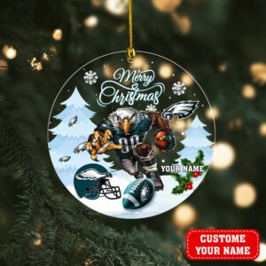 Philadelphia Eagles Merry Christmas Ornament 2025