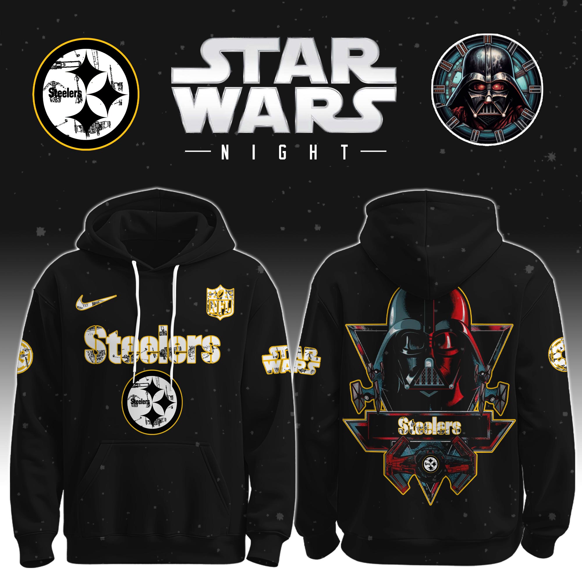 Pittsburgh-Steelers-Star-Wars-Darth-Vader-Limited-Editions-Performance-Unisex-Hoodie-Jogger-Set Pittsburgh Steelers Star Wars Darth Vader Limited Editions Performance Unisex Hoodie Jogger Set