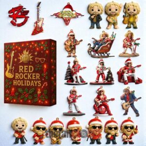Sammy Hagar Red Rocker Holiday Advent Calendar Acrylic Hanging Decor Box 2025