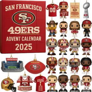 San Francisco 49Ers 2025 Advent Calendar Acrylic Hanging Decor Box