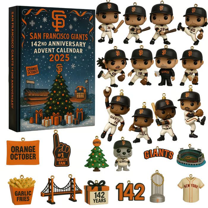 San-Francisco-Giants-Advent-Calendar-Acrylic-Hanging-Decor-Box-2025-142Th-Anniversary San Francisco Giants Advent Calendar Acrylic Hanging Decor Box 2025 142Th Anniversary