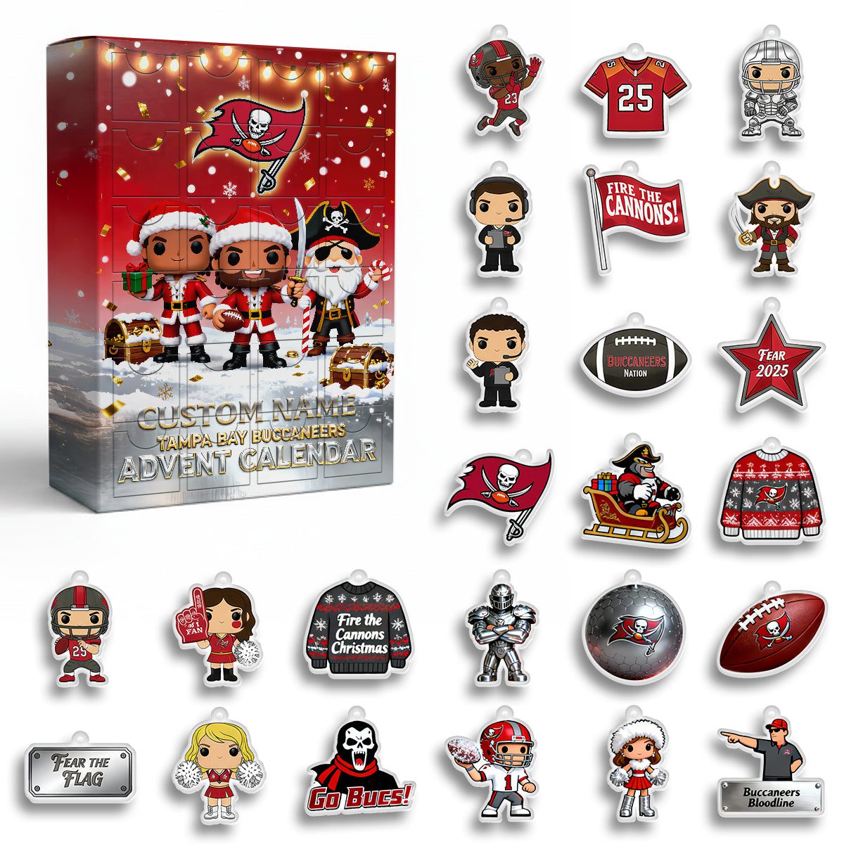 Tampa-Bay-Buccaneers-2025-Advent-Calendar-Acrylic-Hanging-Decor-Box-Limited-Edition-1