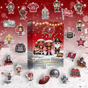 Tampa Bay Buccaneers 2025 Advent Calendar Acrylic Hanging Decor Box - Limited Edition