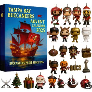 Tampa Bay Buccaneers 49Th Anniversary Advent Calendar Acrylic Hanging Decor Box 2025