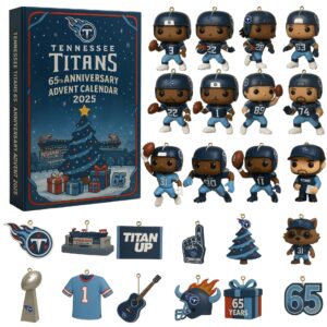 Tennessee Titans Advent Calendar Acrylic Hanging Decor Box 2025 65Th Anniversary