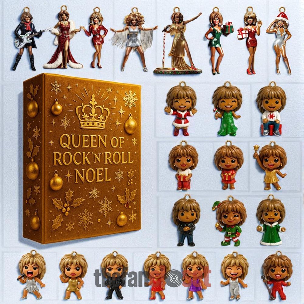 Tina Turner Queen Of Rock n Roll Noel Advent Calendar 2025 Tina Turner Queen Of Rock n Roll Noel Advent Calendar Acrylic Hanging Decor Box 2025