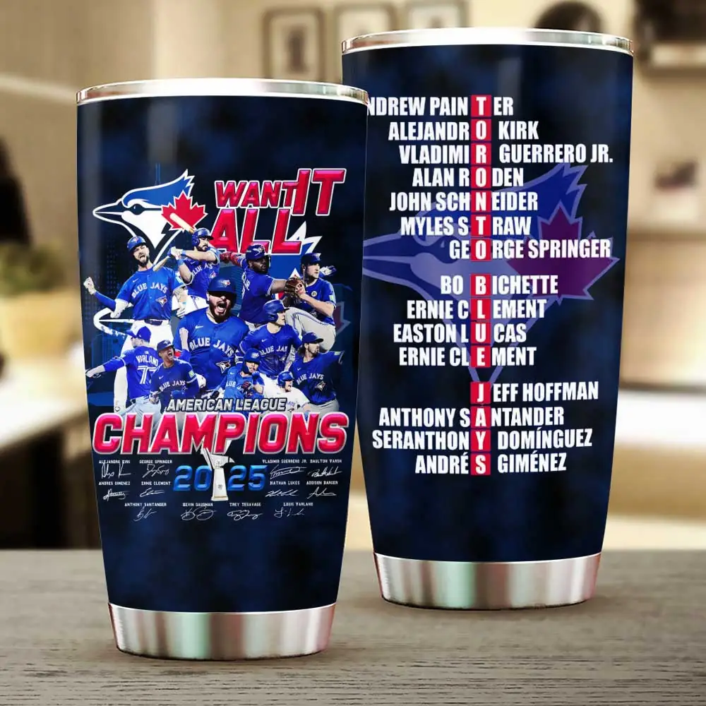 Toronto Blue Jays 2025 American League Champions Tumbler Cup  TRT1055