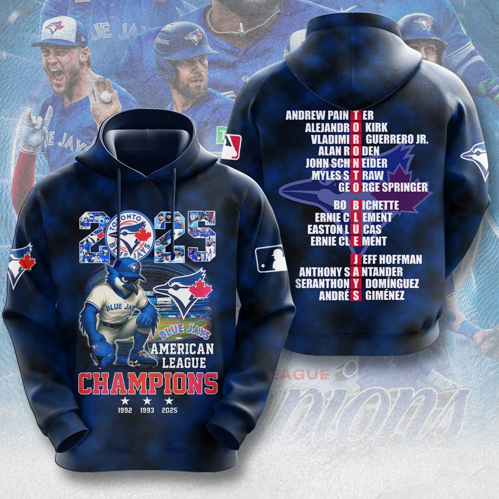 Toronto-Blue-Jays-2025-American-League-Champions-Unisex-Performance-Hoodie-TRT1089 Toronto Blue Jays 2025 American League Champions Unisex Performance Hoodie TRT1089