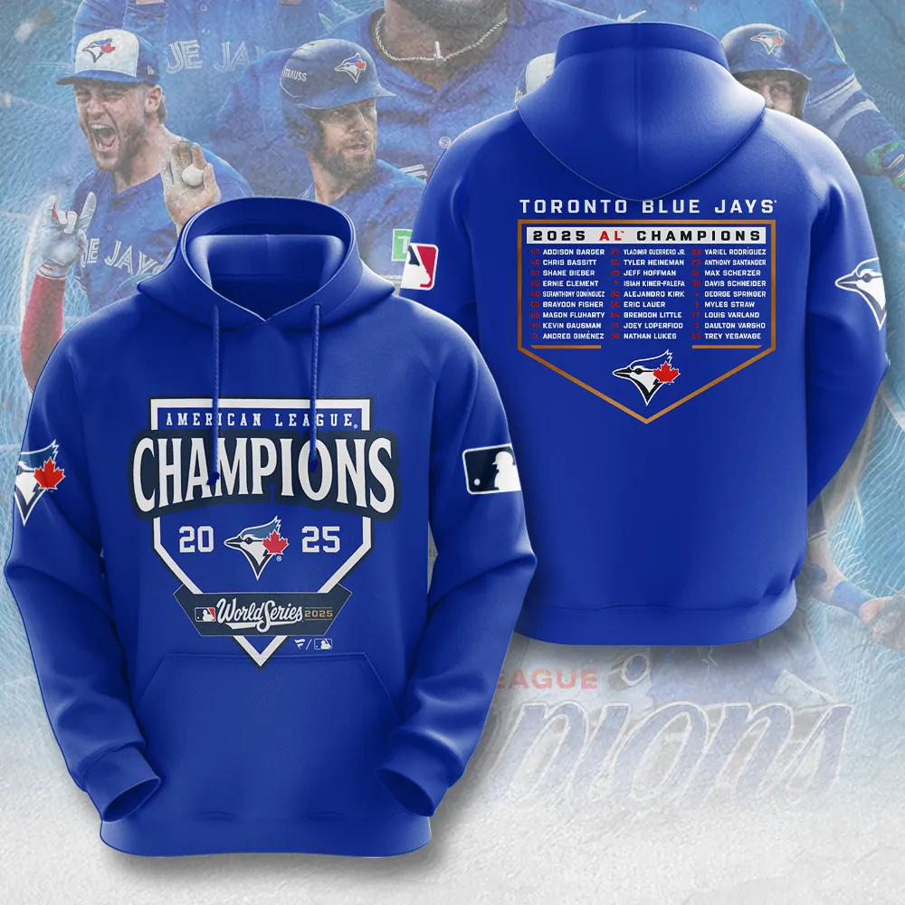 Toronto Blue Jays 2025 American League Champions Unisex Performance Hoodie TRT1093