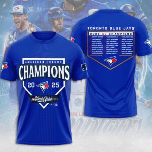 Toronto Blue Jays 2025 American League Champions Unisex Performance T-Shirt TRT1084