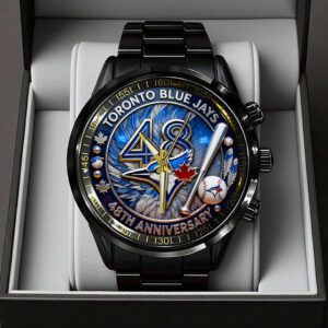 Toronto Blue Jays 48th Anniversary Black Stainless Steel Watch  TRT1027