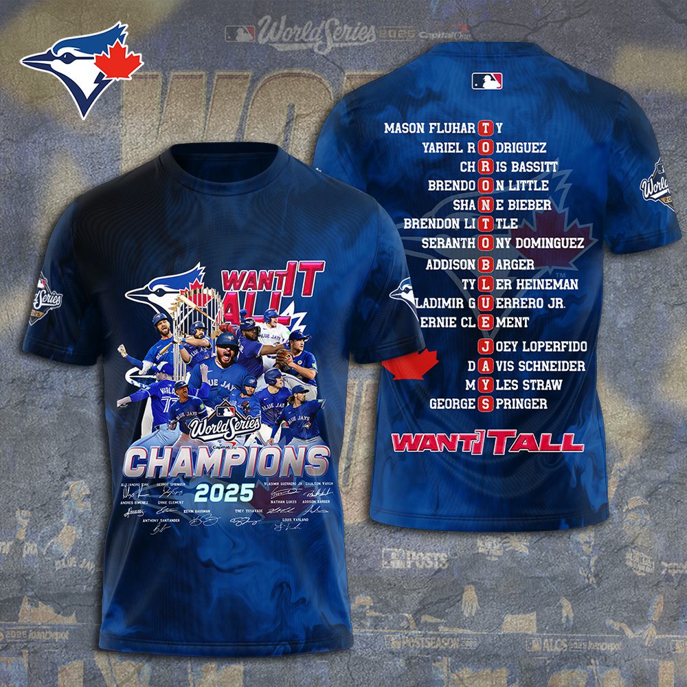 Toronto-Blue-Jays-World-Series-2025-Unisex-Performance-T-Shirt-TRT1074 Toronto Blue Jays World Series 2025 Unisex Performance T-Shirt TRT1074