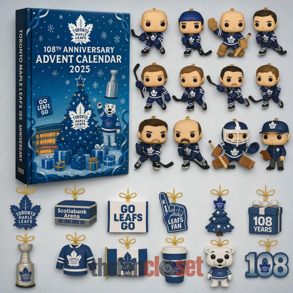 Toronto Maple Leafs 108th Anniversary Advent Calendar 2025 Toronto Maple Leafs 108th Anniversary Advent Calendar Acrylic Hanging Decor Box 2025