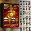 U.S. Marine Corps 250th Anniversary Advent Calendar Acrylic Hanging Decor Box 2025