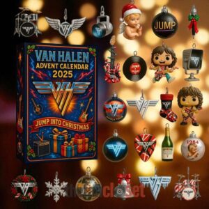 Van Halen Jump Into Christmas Advent Calendar Acrylic Hanging Decor Box 2025