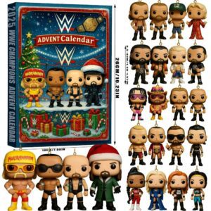WWE Champions Advent Calendar Acrylic Hanging Decor Box 2025 24 Wrestling Collectible