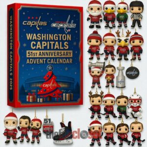 Washington Capitals 51st Anniversary Advent Calendar Acrylic Hanging Decor Box 2025