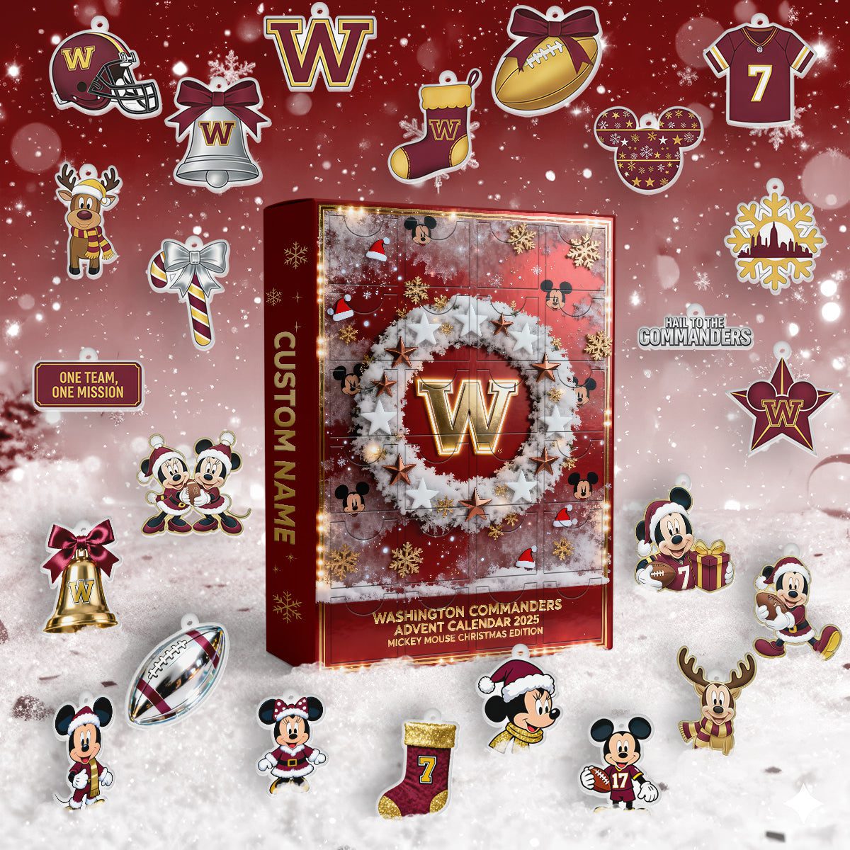 Washington-Commanders-Advent-Calendar-Acrylic-Hanging-Decor-Box-Gift-For-Fan Washington Commanders Advent Calendar Acrylic Hanging Decor Box - Gift For Fan