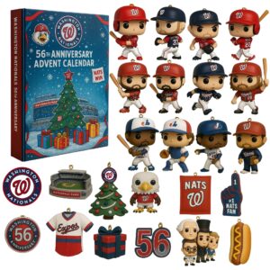 Washington Nationals Advent Calendar Acrylic Hanging Decor Box 2025 56Th Anniversary