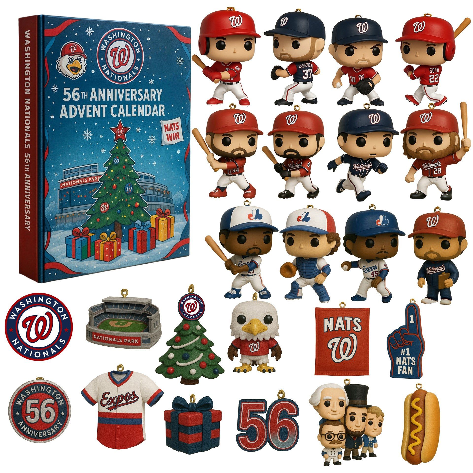 Washington-Nationals-Advent-Calendar-Acrylic-Hanging-Decor-Box-2025-56Th-Anniversary Washington Nationals Advent Calendar Acrylic Hanging Decor Box 2025 56Th Anniversary
