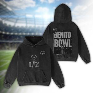 Los Angeles Rams Bad Bunny Super Bowl LX 2026 2D Washed Hoodie